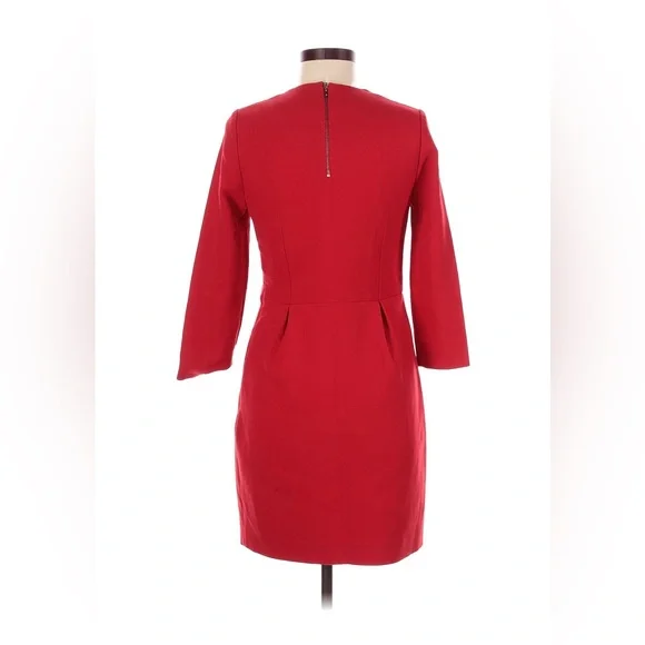 Lacoste Vibrant Red Long Sleeve Dress - Picture 2 of 4